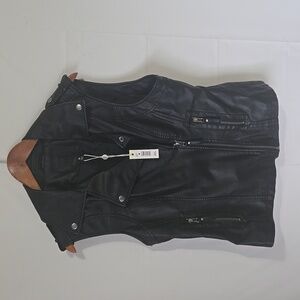 Max Studio Faux Leather Vest
